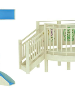 Khu vui chơi cầu trượt gỗ trong nhà HNC41-NLH1 - Giải pháp vui chơi an toàn