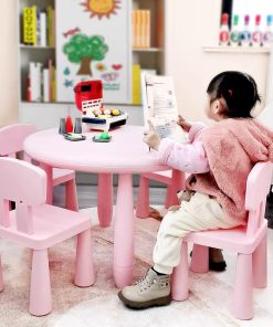 Bộ Bàn Ghế Tròn Chống Trượt Cho Bé - Nhựa Cao Cấp, An Toàn, Đa Năng