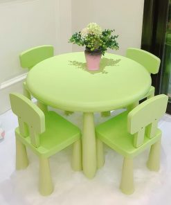 Bộ Bàn Ghế Tròn Chống Trượt Cho Bé - Nhựa Cao Cấp, An Toàn, Đa Năng